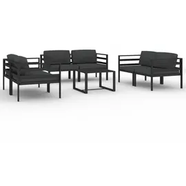 vidaXL Garten-Lounge-Set 7-tlg. Aluminium anthrazit