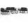 vidaXL Garten-Lounge-Set 7-tlg. Aluminium anthrazit