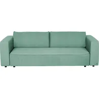 Schlafsofa TOM TAILOR HOME "HEAVEN STYLE SLEEP" Sofas Gr. B/H/T: 244cm x 85cm x 112cm, Struktur fein TBO, mit Bettfunktion-mit Bettkasten, grün (mint tbo 53) aus der COLORS COLLECTION, inklusive Bettfunktion & Bettkasten