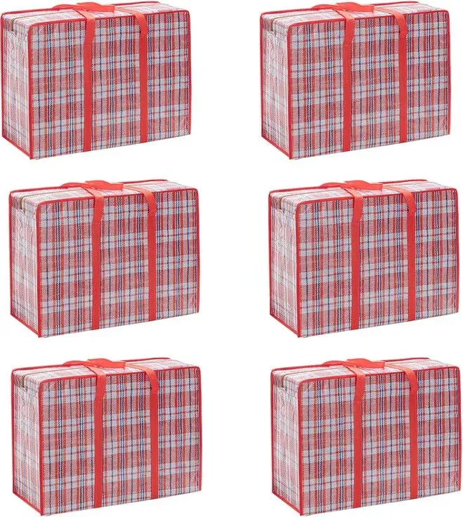 6-teiliges praktisches Aufbewahrungstaschen-Set für Daunendecken, platzsparend, geeignet für Kleidung und Bettwäsche. 68*50*24cm rot
