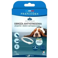 FRANCODEX Anti-Stress-Halsband mit Baldrian für Hunde < 25 kg 60 cm