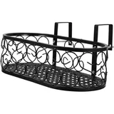 INOOMP Balcony Railing Hanging Flower Pot Rack Eleganter Metall-blumenregal Für Außenbereich Für Balkone Und Terrassen Stabil Und Dekorativ