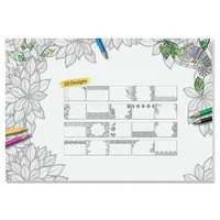 SIGEL HO580 Papier-Schreibtischunterlage, ca. DIN A2 - extra groß, mit 20 verschiedenen Blättern zum Ausmalen, Schreibunterlage in nachhaltiger Verpackung