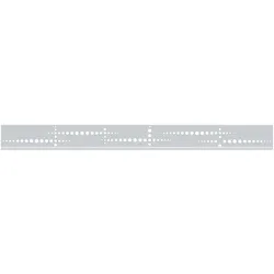 Traumgarten System Dekorprofil PULS Silber, 15cm, Silberleiste