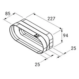bora lüftungstechnik gmbh BORA Ecotube EFA/1 Adapter flach ++ Lagerware ++