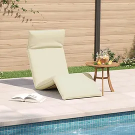 vidaXL Sonnenliege 175 x 54 x 8,5 cm Creme