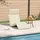 vidaXL Sonnenliege 175 x 54 x 8,5 cm Creme
