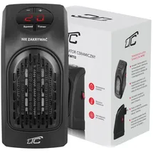 LTC Audio Keramikheizung Heizlüfter Heizgerät Elektroheizer Heizstrahler Timer 400W LCD - Schwarz