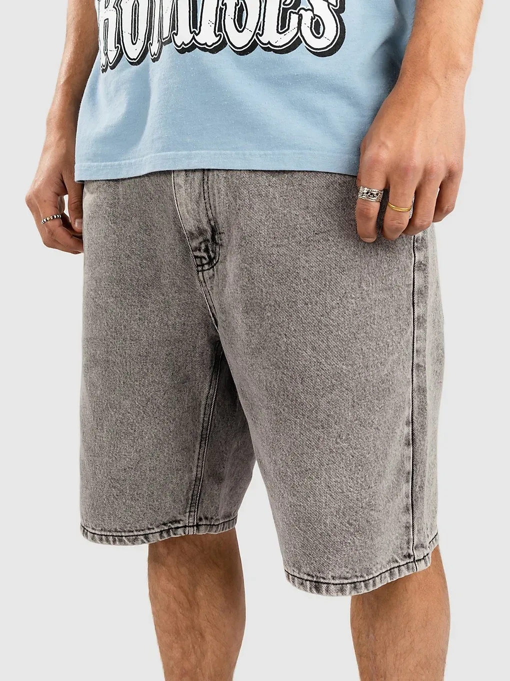 Empyre Loose Fit Sk8 Short Denim Shorts scramble gray Gr. 38