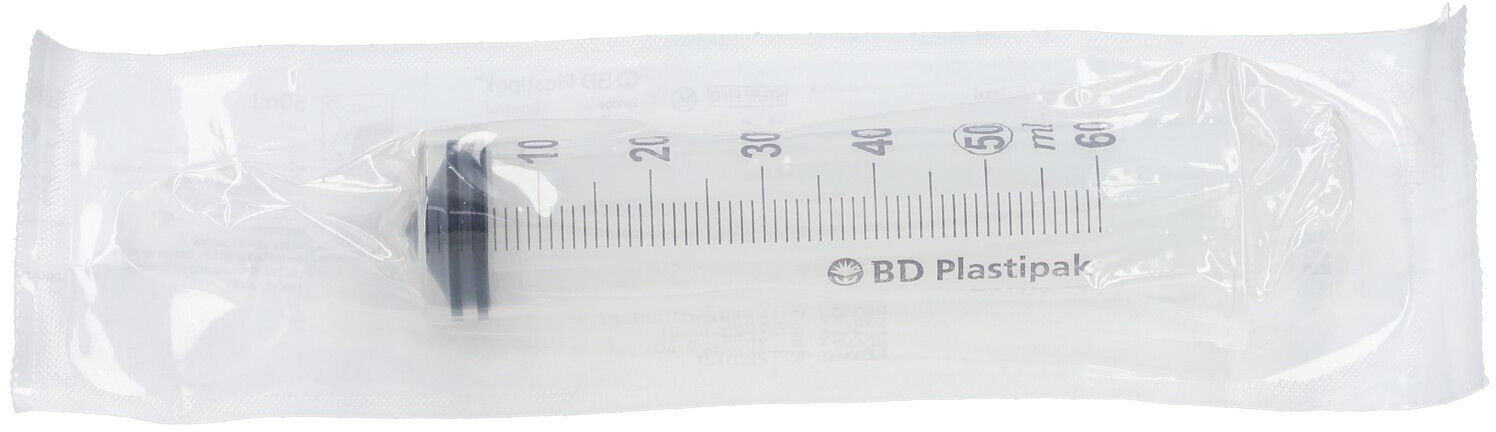 BD PlastipakTM Spritzen mit Luer-Ansatz exzentrisch 60/ 50 ml in 1 ml unterteilt