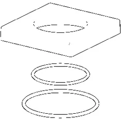 Hansa Rosette 75 x 75 mm komplett Compact 59914209