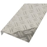 GAH Alberts Alberts Strukturblech Riffel-Prägung, gekantet, L-Form | Aluminium, natur | 1000 x 135 x 30 mm