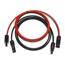 Smartec Solar Allin - Solarkabel Verlängerungskabel Rot/Schwarz 4 - 6mm2 mit montiertem Stecker MC4 2x 2m 4mm2