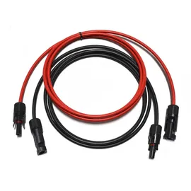 Smartec Solar Allin - Solarkabel Verlängerungskabel Rot/Schwarz 4 - 6mm2 mit montiertem Stecker MC4 2x 2m 4mm2