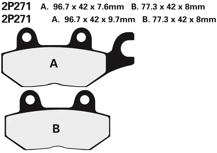 NISSIN Semi-metalen wegremblokken - 2P-271NS