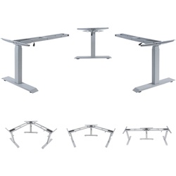 3in1 Gestell MCW-D40, variables Tischgestell, elektrisch höhenverstellbar Memory 47kg ~ grau
