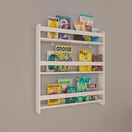 VCM Kinderregal Kidos 70 x 80 x 10 cm Holz weiß
