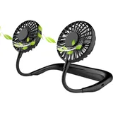 Aromatherapie-nackenventilator, 3 Geschwindigkeitsstufen, 7-farbiges Led-licht, Wiederaufladbar