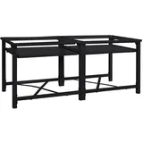 vidaXL Waschmaschinen-Podest 2 Stk. Schwarz 120 x 56 x 52 cm Stahl