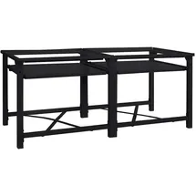 vidaXL Waschmaschinen-Podest 2 Stk. Schwarz 120 x 56 x 52 cm Stahl