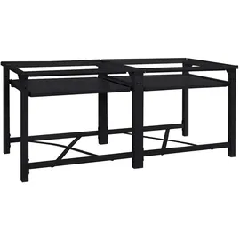 vidaXL Waschmaschinen-Podest 2 Stk. Schwarz 120 x 56 x 52 cm Stahl