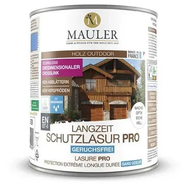 Langzeit-Schutzlasur Pro Eiche Antikschwarz 1l