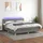 vidaXL Boxspringbett mit Matratze & LED Dunkelgrau 180x200 cm Stoff