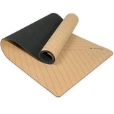 Navaris Yogamatte aus Kork rutschfeste Matte - Yoga Sportmatte Fitnessmatte mit Tragegurt - 183x61x0,5cm Fitness Gymnastikmatte - Schadstofffrei