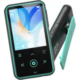 AGPTEK 64GB MP3 Player mit Sport Clip, Bluetooth 5.3 Player mit 1,8 Zoll TFT Farbbildschirm, Mini Musik Player mit Touch-Tasten, FM Radio, Schrittzähler, unterstützt bis 128GB SD Karte, Blau