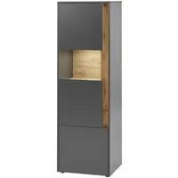 __ Kleine Vitrine City - anthrazit Wotan Eiche