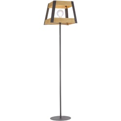 Smart RGB LED Decken Fluter Retro Eisen Holz Steh Lampe dimmbar Sprach App steuerbar über Handy