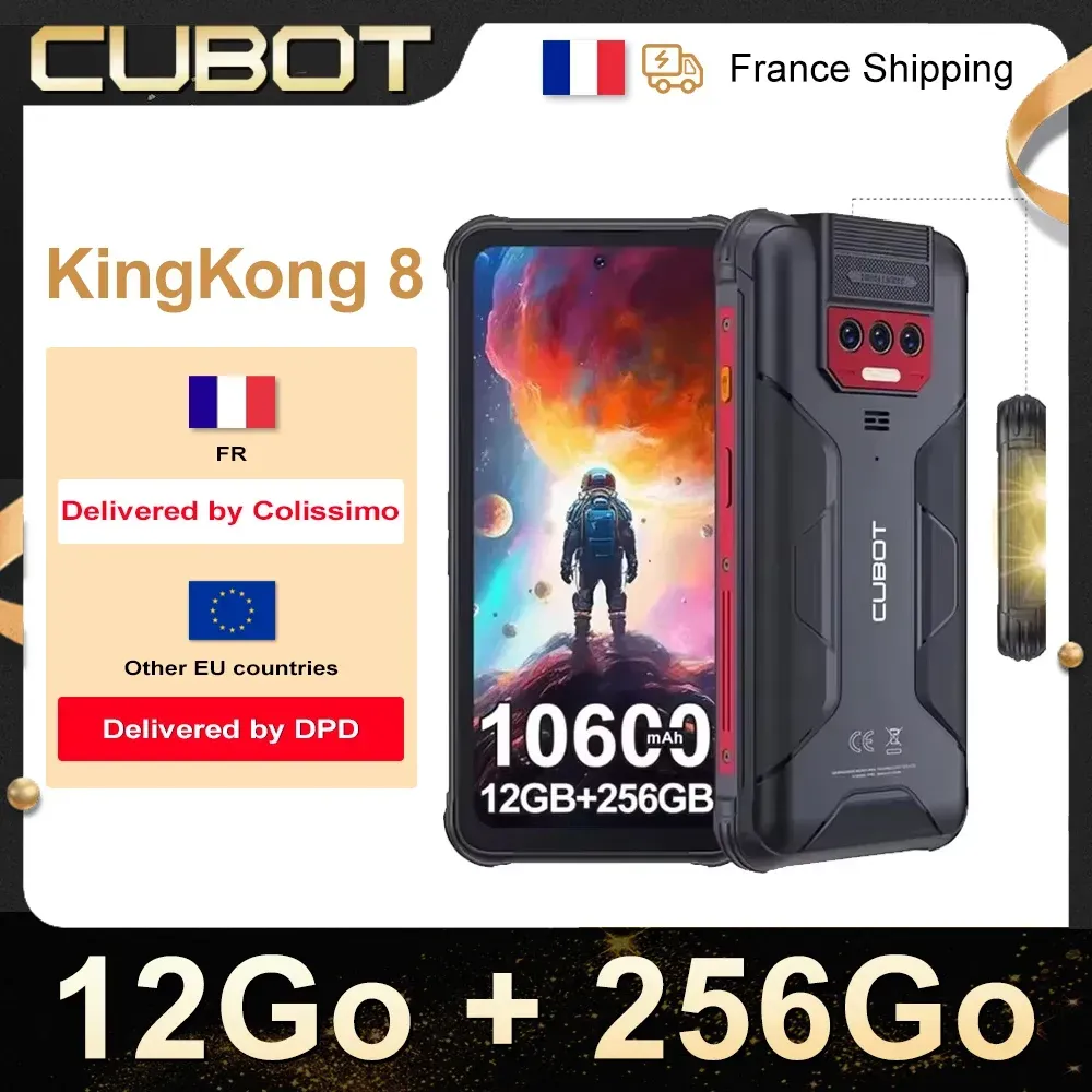 Cubot KingKong 8 Smartphone 12go 256go-Akku von 10600 mah (18w)- Android 13-Bildschirm 