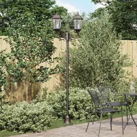 VidaXL Gartenlichtmast Bronzefarben Aluminium und Glas