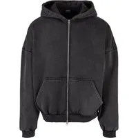 URBAN CLASSICS Zip-Kapuzenpullover in black | Gr.: 5XL