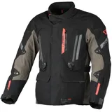 Macna Ultimax 2.0 Textiljacke wasserdicht - Schwarz/Schwarz/Dunkelgrau/Braun/Rot / XXL
