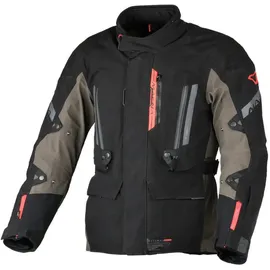 Macna Ultimax 2.0 Textiljacke wasserdicht - Schwarz/Schwarz/Dunkelgrau/Braun/Rot / XXL