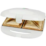 Clatronic ST 3813 Sandwich-Toaster Automatische Temperaturanpassung, Antihaftbeschichtung Weiß
