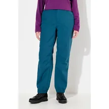 Ulla Popken Damen Softshellhose wasserabweisend Formknie Fleecefutter blau|grün DE 56 / FR 58 (UK 30)