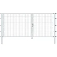 GAH Alberts Alberts Stabgitter-Doppeltor,feuerverzinkt,40x40 | 3500x1600 | Pfosten 80x80