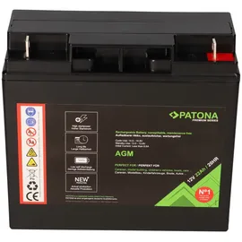 PATONA - Premium Agm Blei Akku 12v 22ah 20hr 1800 Zyklen