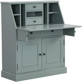 vente-unique Sekretär - MDF & Kiefernholz - Mandelgrün - CLEORE