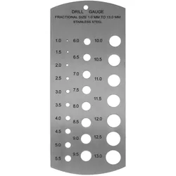 Bohrerlehre, metrisch 1-13 mm