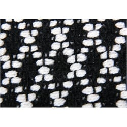 Teppich, Pro Home, eckig, Teppich aus 100% Baumwolle, Baumwollteppich Black & White schwarz 50 cm x 80 cm