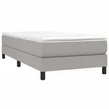 vidaXL Bettgestell ohne Matratze Hellgrau 100x200 cm Stoff