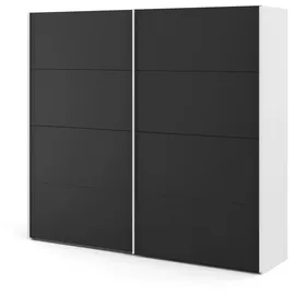 VCM ebuy24 Schwebetürenschrank, weiß und mattschwarz.