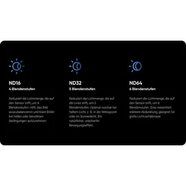 INSTA360 X5 ND64 Filter, ND-Filter, Schwarz