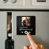Personalisierter Musik-Kühlschrank-Aufkleber - Album, Kühlschrankmagnet Mit Foto, Kann Songs Abspielen und Lautstärke Anpassen (B)