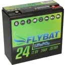 FLYBAT LiFePO4 Akku 12V (12,8V) 24Ah inkl. Bluetooth und CanBus