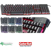 GeneralKeys Halbmechanische USB Gaming Tastatur DE (PX4195-944)