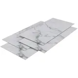 neu.haus Duschrückwandset Bladel 4er Set 120 x 60 cm White Marble